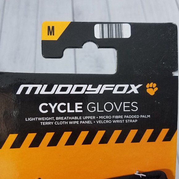 Muddyfox Lightweight Padded Cycling Gloves Adult Size Medium - Black - Picture 4 of 4